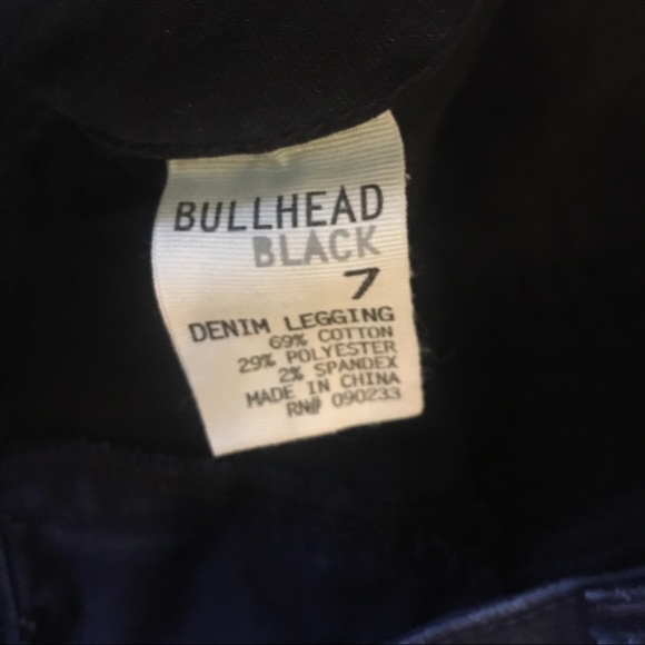 Bullhead Black Denim Leggings Jeans Size 7(Jr) - Picture 4 of 8